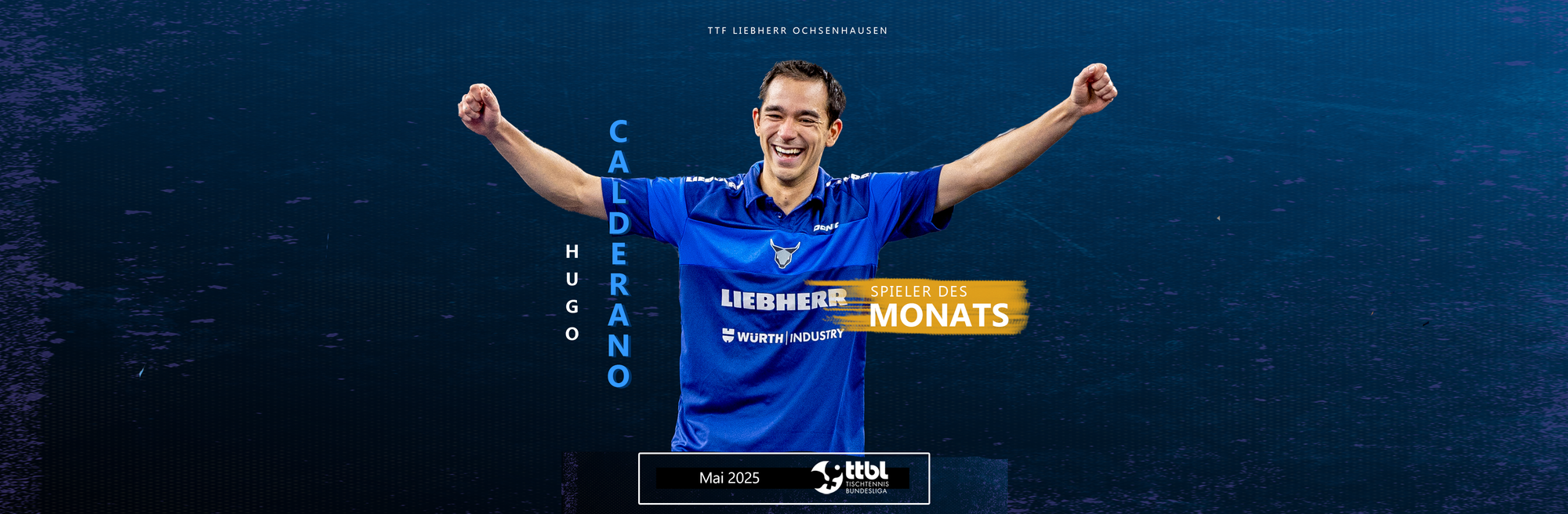 The “TTBL Player of the Month May”: Hugo Calderano (TTF Liebherr Ochsenhausen)
