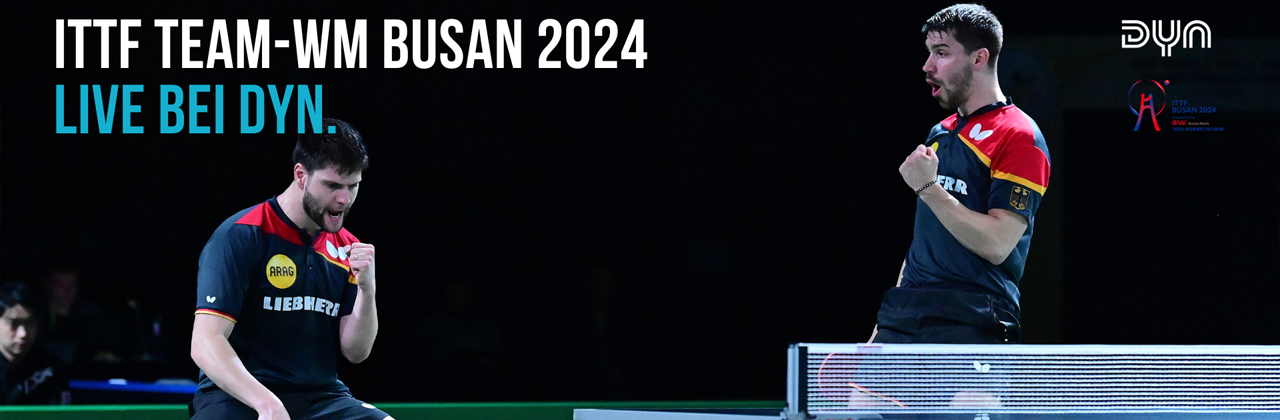 Dyn zeigt alle deutschen Spiele der ITTF World Table Tennis Team-WM 2024 in Südkorea