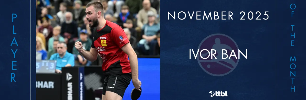 Der „TTBL-Spieler des Monats November“: Ivor Ban (TTC OE Clarity-Telefonie Systeme Bad Homburg)