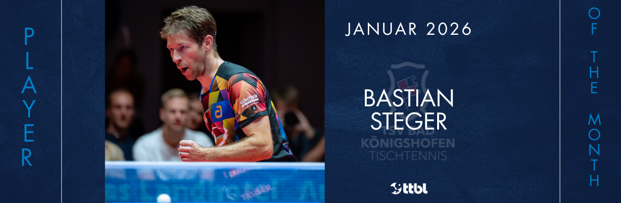 TTBL Player of the Month for January: Bastian Steger (TSV Bad Königshofen)